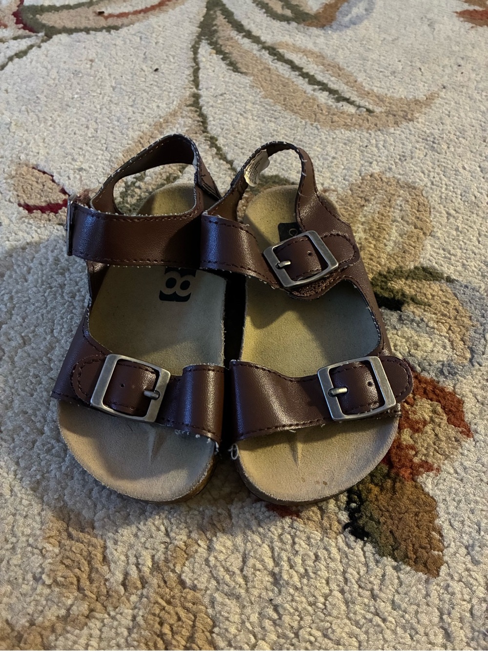 Crazy 8 Brown Double-Buckle Kids Sandals